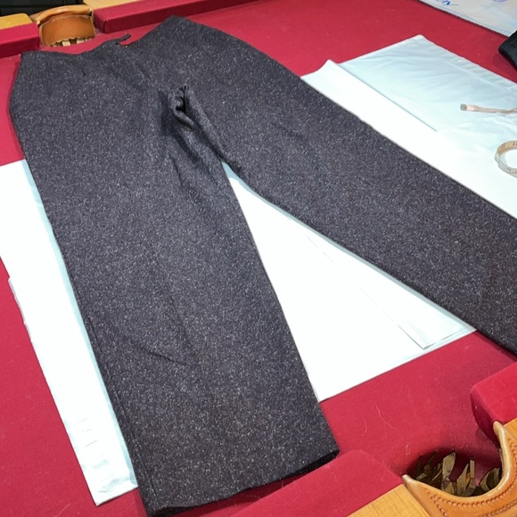 Norton Mcnaughton dark purple WOOL lined Trouser Pants high rise women’s sz  10 - Picture 3 of 16